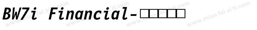 BW7i Financial字体转换